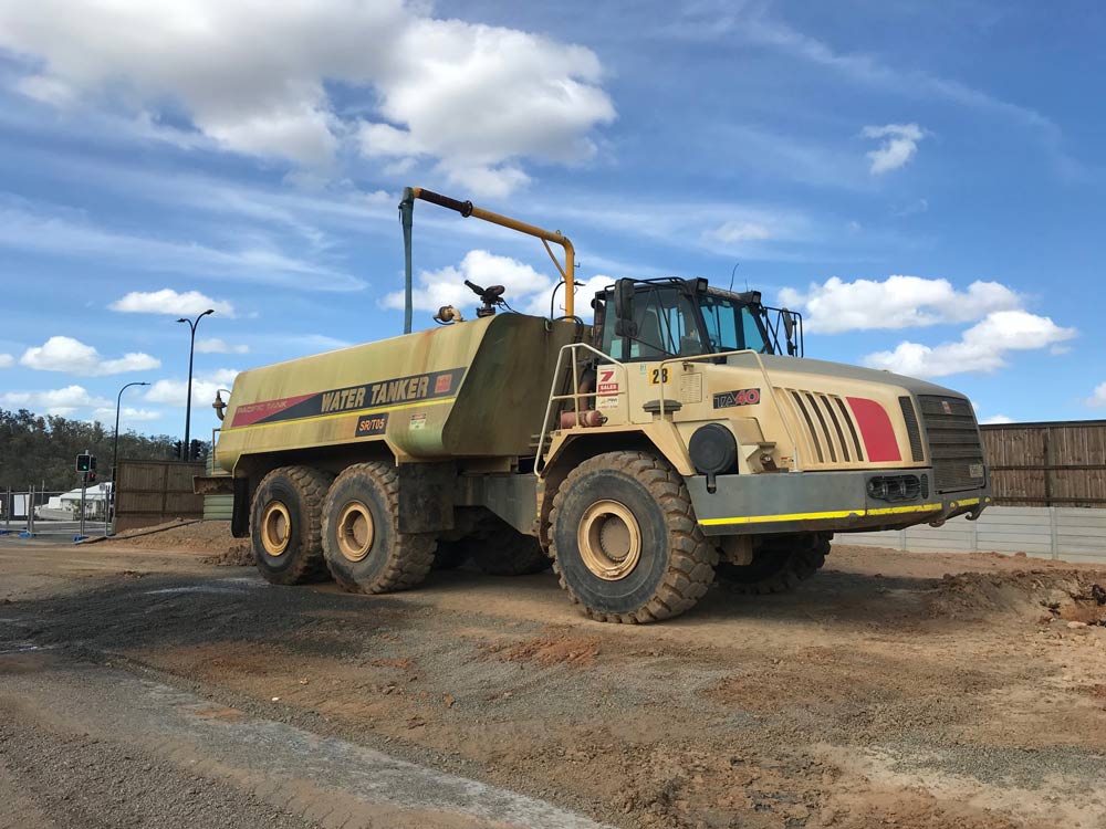 Sunshine Coast Water Carts TEREX TA40 refilling